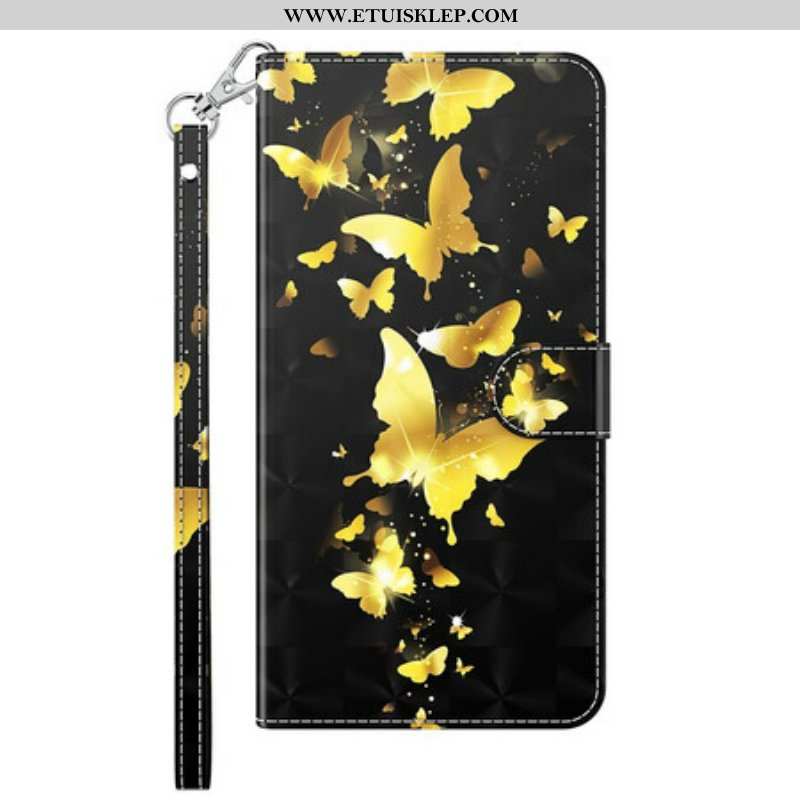 Etui Folio do Samsung Galaxy M12 / A12 Żółte Motyle